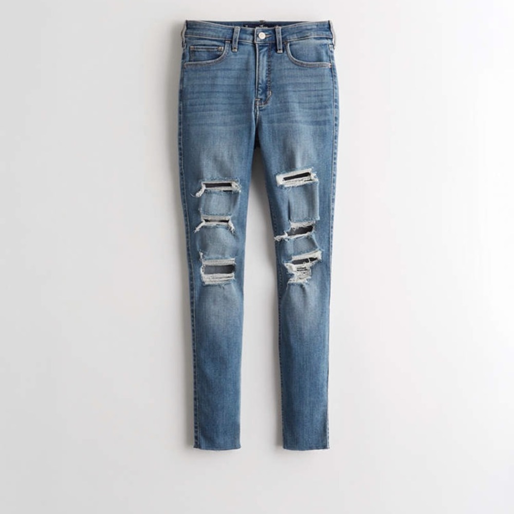 ripped hollister jeans